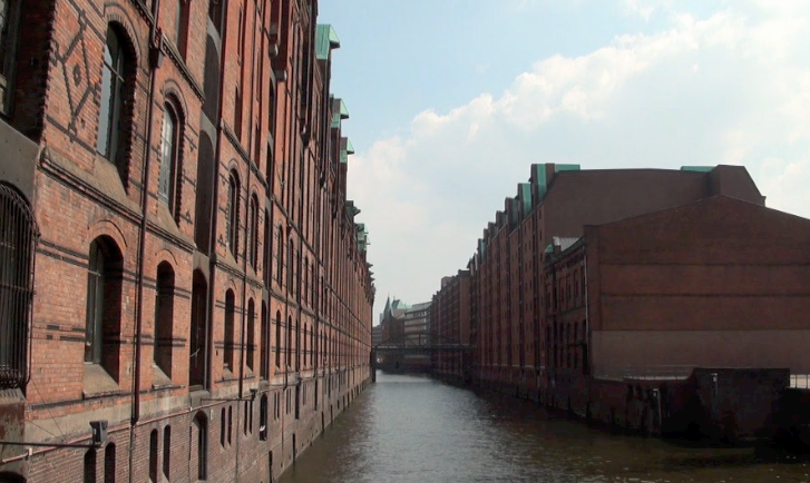 Canal in the Warehouse District Hamburg