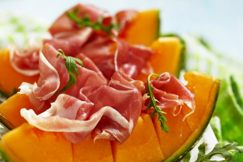 Prosciutto e Melone - A common Italian antipasto