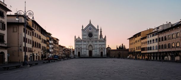 The Square of Santa Croce seen from the fountain