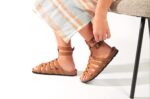 italian women sandals mandel